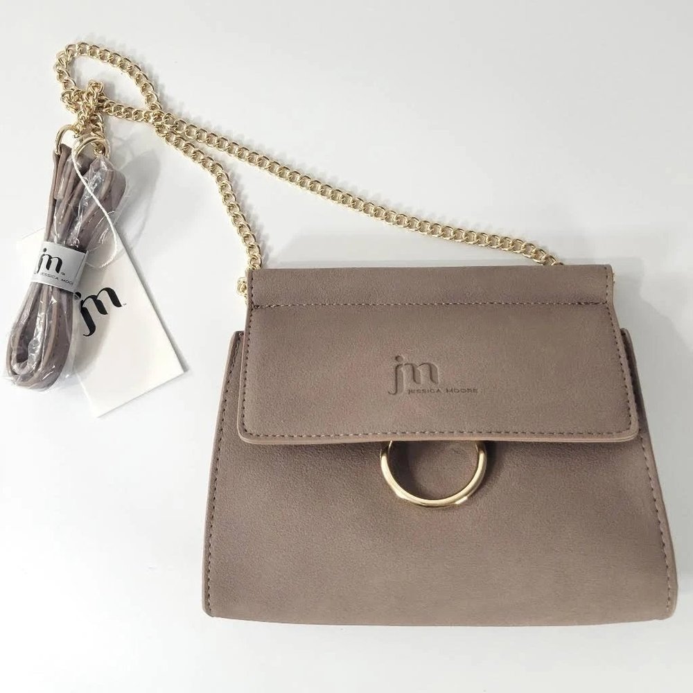 New-Jessica Moore Suede Crossbody Bag NWT